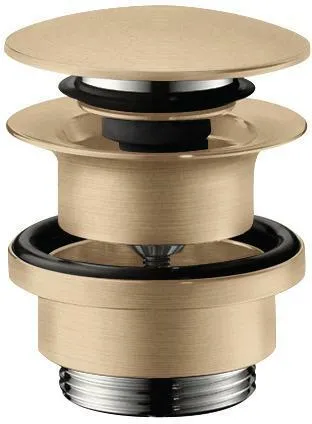 Hansgrohe Ablaufgarnitur PUSH-OPEN, für Waschtisch- und Bidetmischer, brushed bronze
