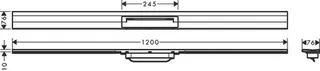 Hansgrohe Duschrinne RainDrain Flex, kürzbar, Wandmontage 1200mm mattschwarz – Bild 2