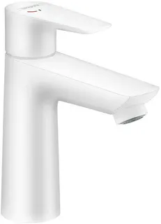 Hansgrohe TALIS E 110 Waschtisch Armatur, CoolStart mit Ablaufgarnitur G 1 1/4" mattweiß