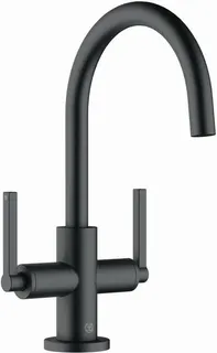 Kludi NOVA FONTE PURISTIC Waschtisch Armatur, Zweigriff, mattschwarz