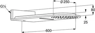 Kludi Kopfbrause A-QA 250 mm, mattschwarz/chrom – Bild 2