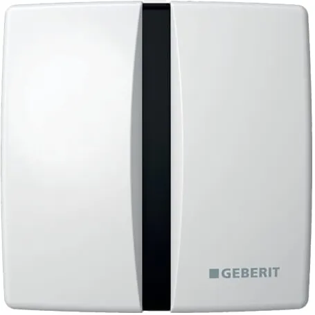 Geberit Urinal Steuerung, mit elektron. Spülauslösung, Platte zink druckguß, weiß