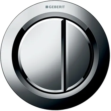 Geberit Fernbetätigung Typ 01, pneumatisch, Möbeldrücker glanzverchromt,