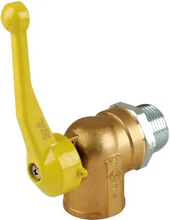 Seppelfricke Eck Kugelhahn SEPP Gas 5210, Messing, für Zweirohr-Gaszähler, AG/IG 1"