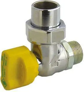 Seppelfricke Gasgeräte Eck Kugelhahn SEPP 5522, Messing verchromt DN 20