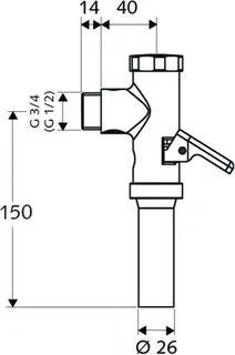 Schell WC Druckspüler SCHELLOMAT, mit Hebel 3/4" – Bild 2