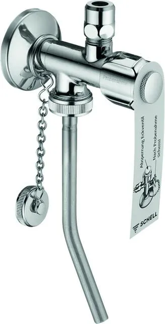 Schell Probenahme-Eckventil 1/2" AGx3/8 AG chrom