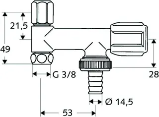 Schell Geräteventil COMFORT, chrom, für Eckventile 3/8" – Bild 2