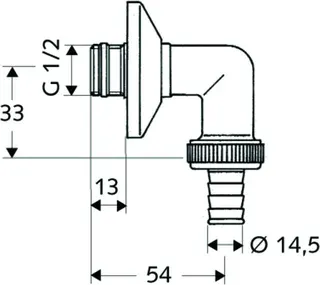 Schell Anschlussbogen 1/2" chrom, mit Rosette, mit ASAG – Bild 2