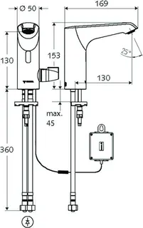 Schell Elektronische Waschtisch Armatur XERIS E-T, – Bild 2