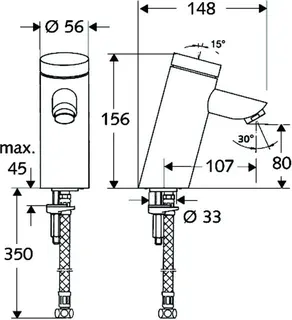 Schell Selbstschluss Waschtisch Armatur PURIS SC, Typ HD-K chrom – Bild 2