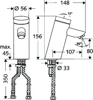 Schell Selbstschluss Waschtisch Armatur PURIS, Typ HD-M chrom – Bild 2