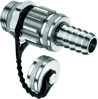 Schell F+E-Spindelventil, mit ASAG, Schlauchverschraubung M21x1,5 mattchrom 1/2"