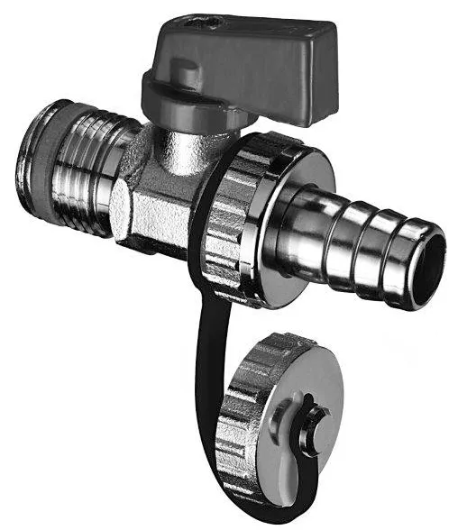 Schell F+E Kugelhahn, mit Hebelgriff, 1/2", mattchrom