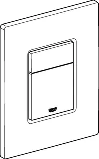 Grohe WC-Betätigung SKATE C, 156x197mm phantom black