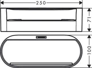 Hansgrohe Ablagekorb WallStoris, tief, 250x71mm mattweiß – Bild 3