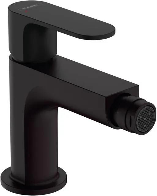 Hansgrohe Bidetmischer Rebris S, mit Metall Zugstangen-Ablaufgarnitur mattschwarz
