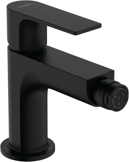 Hansgrohe Bidetmischer Rebris E, mit Metall Zugstangen-Ablaufgarnitur mattschwarz