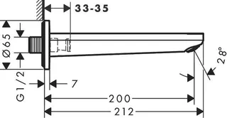Hansgrohe Wanneneinlauf Rebris S, chrom – Bild 2