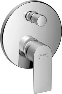 Hansgrohe Fertigmontageset Rebris E, Wannenmischer, Unterputz chrom, mit integrierter Sicherheitskombination