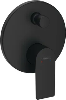 Hansgrohe Fertigmontageset Rebris E, Wannenmischer, Unterputz mattschwarz, mit integrierter Sicherheitskombination