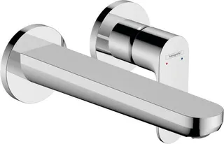 Hansgrohe 2-Loch Waschtischarmatur Rebris S, Unterputz, für Wandmontage mit Auslauf 205mm chrom