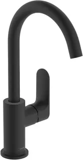 Hansgrohe Waschtischmischer Rebris S 210, Schwenkkopf, mit Ablaufgarnitur mattschwarz