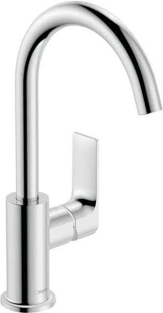 Hansgrohe Waschtischmischer Rebris E 210 mit Schwenkauslauf, mit Zugstangen-Ablaufgarnitur chrom
