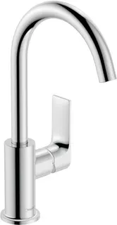 Hansgrohe Waschtischmischer Rebris E 210 mit Schwenkauslauf, mit Zugstangen-Ablaufgarnitur chrom