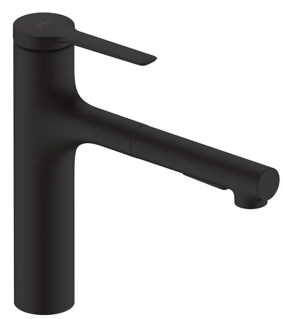 Hansgrohe Spültischmischer Zesis M33, 160, Ausziehbrause, 2 jet, sBox lite mattschwarz