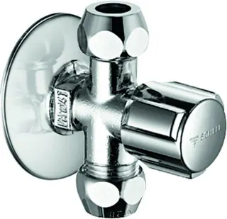 Schell Eckventil COMFORT 1/2" chrom mit 2 Abgängen 3/8"