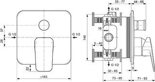 Ideal Standard Ceraplan Unterputz Badearmatur Fertigset – Bild 2