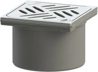 Kessel Aufsatzstück, V2A, aus ABS, mit Designrost Kessel 120x120mm