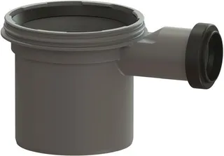 Kessel Verlängerungsstück System 125, PP, mit seitlichen Zulauf DN 50 125x136mm