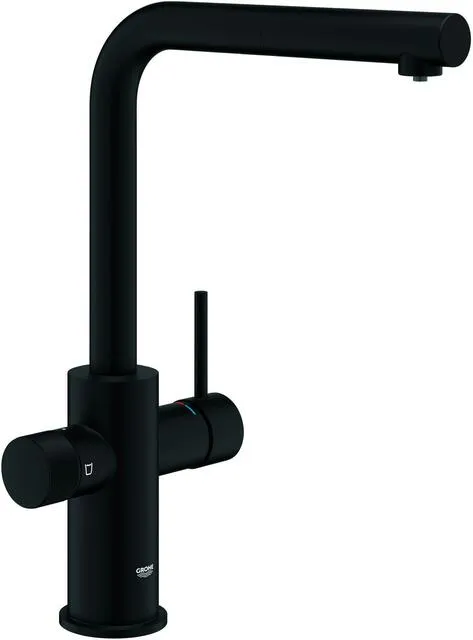 Grohe BLUE PURE MINTA Spültisch Armatur, L-Auslauf, phantom black