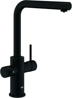Grohe BLUE PURE MINTA Spültisch Armatur, L-Auslauf, phantom black