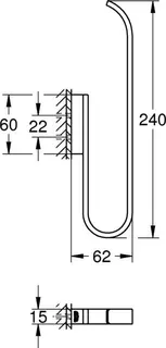 Grohe Selection Reserve Toilettenpapierhalter, für 2 Rollen, 240mm cool sunrise gebürstet – Bild 2