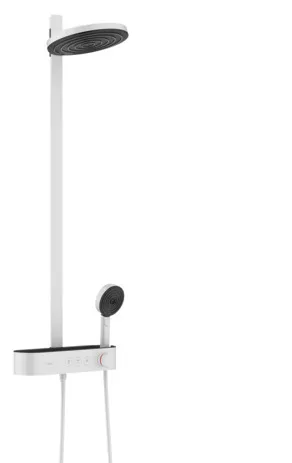 Hansgrohe Showerpipe 260 2jet PULSIFY, mit Brausethermostat mattweiß