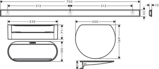 Hansgrohe Badewannenset WallStories, mattschwarz – Bild 2