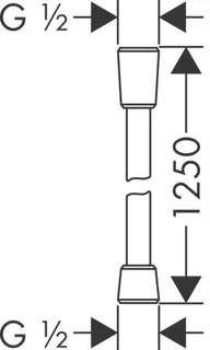 Hansgrohe Brauseschlauch ISIFLEX, 1250mm mattweiß – Bild 2