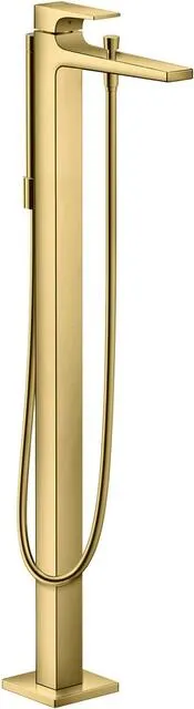 Hansgrohe METROPOL Badearmatur, bodenstehend polished gold