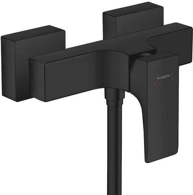 Hansgrohe METROPOL Duscharmatur, Aufputz, mit Hebelgriff mattschwarz