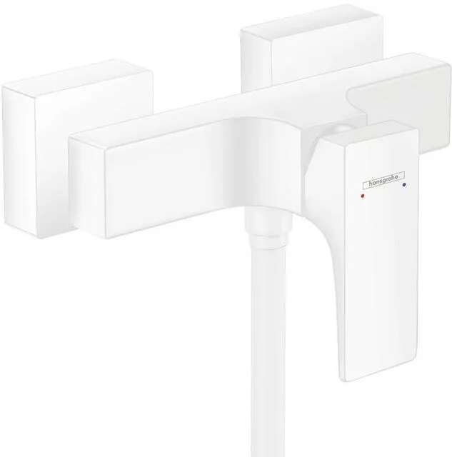 Hansgrohe METROPOL Duscharmatur, Aufputz, mit Hebelgriff mattweiß