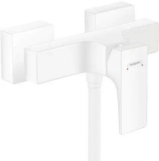 Hansgrohe METROPOL Duscharmatur, Aufputz, mit Hebelgriff mattweiß