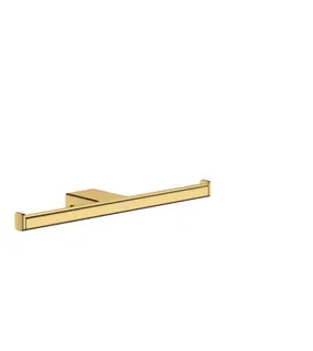 Hansgrohe Doppelpapierrollenhalter AddStoris, ohne Deckel polished gold