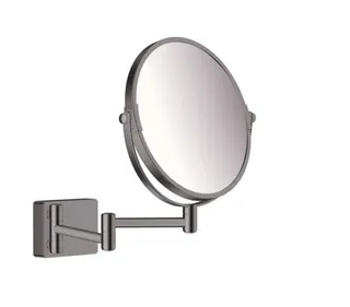 Hansgrohe Kosmetikspiegel AddStoris, ohne Beleuchtung brushed black