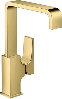 Hansgrohe METROPOL 230 Waschtisch Armatur, mit Push-Open Ablaufgarnitur, polished gold