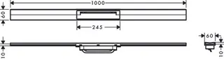 Hansgrohe Duschrinne RainDrain Flex, kürzbar, freie Montage 1000mm mattweiß – Bild 2