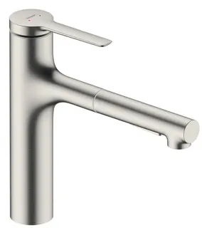 Hansgrohe Spültischmischer Zesis M33, 160, Ausziehbrause, 2 jet Edelstahl-Optik