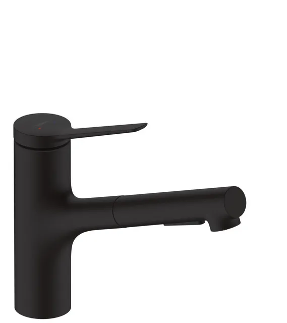 Hansgrohe Zesis M33 Spültischmischer, 150, Ausziehbrause, 2 jet, sBox lite mattschwarz